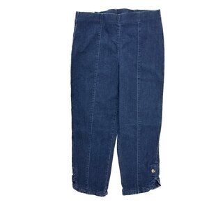 Intro Pull On Crop Women's size 8 Dark Wash Blue Denim Jeans